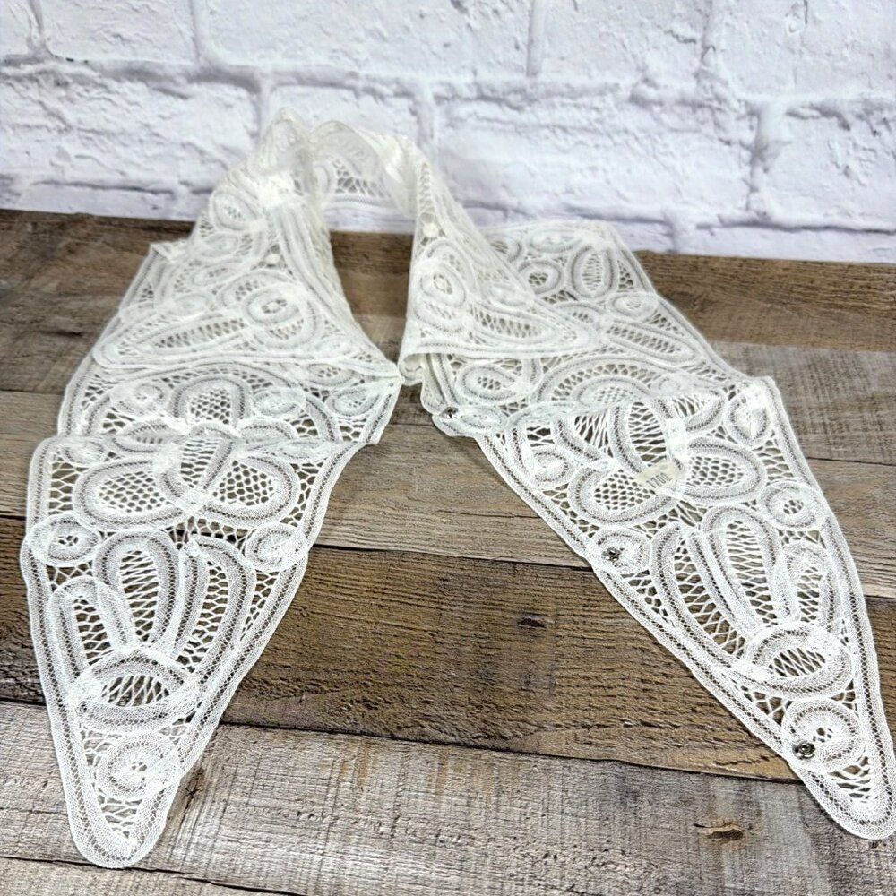 VTG Louise Verschueren Brussels Belgian Lace Dress Front Collar Original Bag - Picture 7 of 16